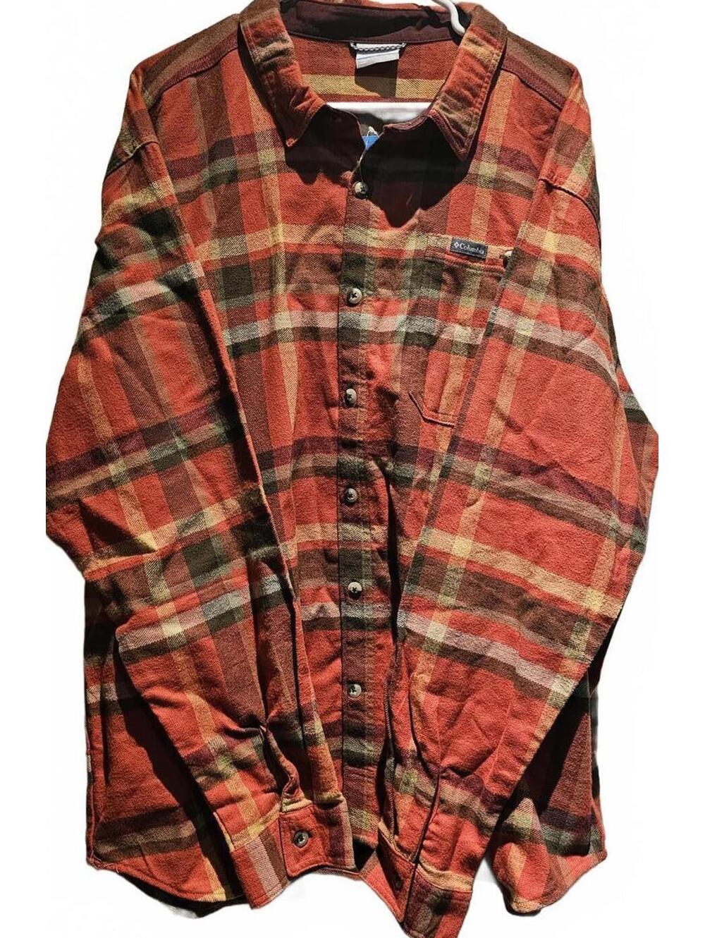 Columbia Plaid flannel long sleeve button up size L. NWT